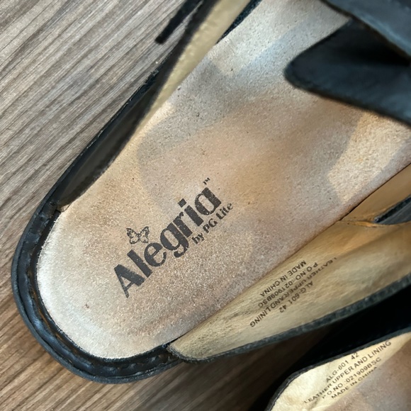 Alegria Black Leather Mules | 42 - Picture 4 of 8